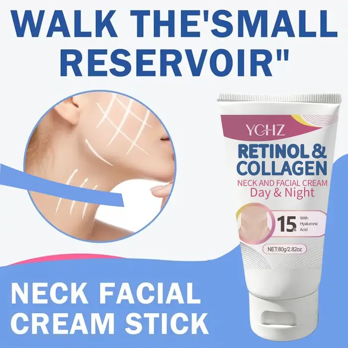 Crème raffermissante pour le cou au rétinol et au collagène - Hydratant facial au complexe