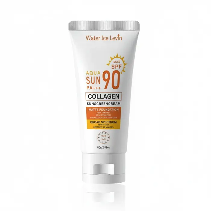 Crème solaire SPF90 PA+++. Protection UV à large spectre. Résistant à l'eau 80 minutes. Sûr pour les
