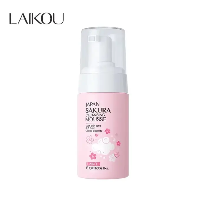 LAIKOU Japan Sakura Mousse Nettoyante Douce pour le Visage