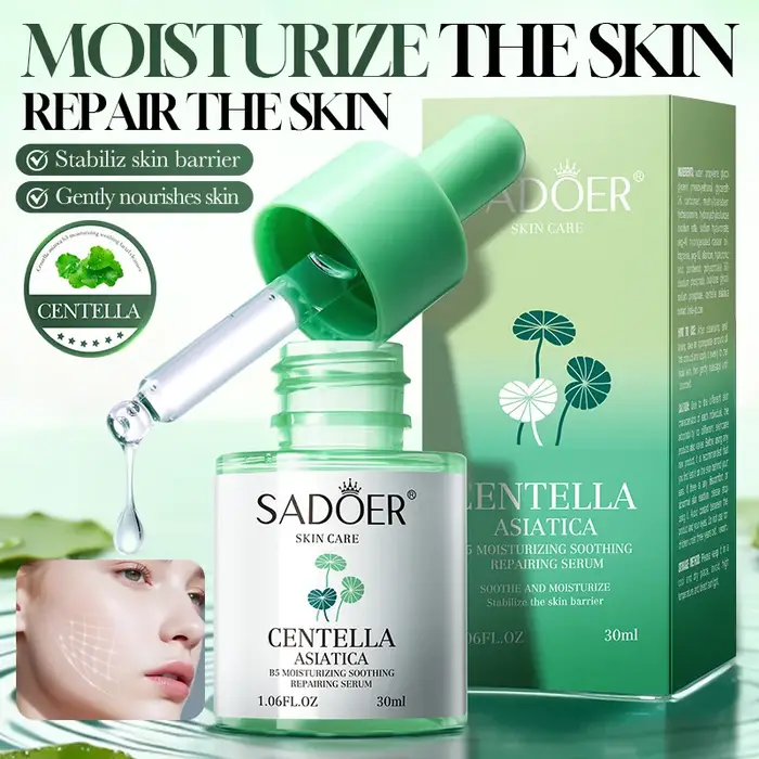 Sérum Visage à la Centella Asiatica : Réduit les Rougeurs