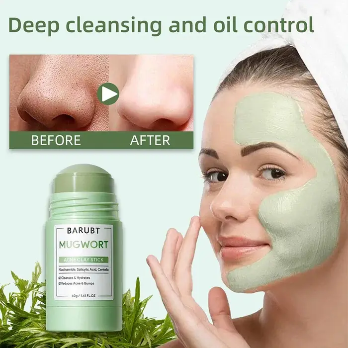 Masque Nettoyant au Mugwort Volcanique d'Alaska en Stick – Réduit les Pores