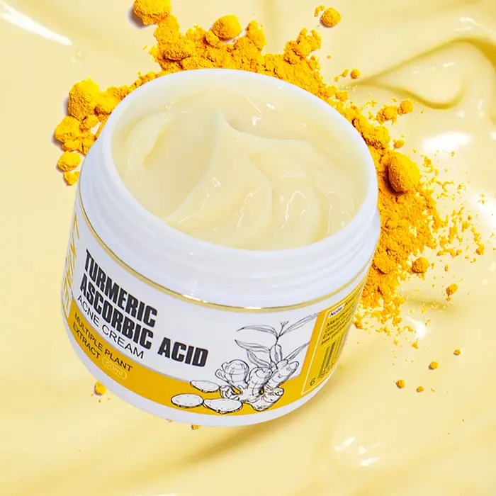 Crème pour le visage éclaircissante au curcuma naturel AILKE, boostant l'éclat, hydratant pour la peau, crème anti-acné pour le visage, pour tous les tons de peau