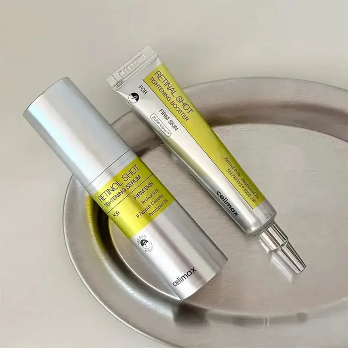 Coffret multi-produits tendance Celimax Corée : Soin visage et contour des yeux au rétinol Vita A, crème éclaircissante pour la beauté de la peau.