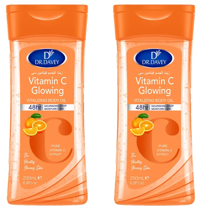 2PCS 200ml DR.DAVEY VITAMINE C Huile corporelle pour le soin de la peau