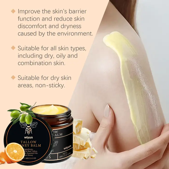 Tallow crème au miel lueur hydratante pour la peau améliorer l'élasticité doux blanchiment